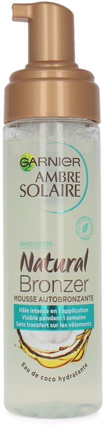 Garnier Ambre Solaire Self Tan Mousse - Zelfbruiner voor Lichaam & Gezicht met Hydraterend Kokoswater - 200ml