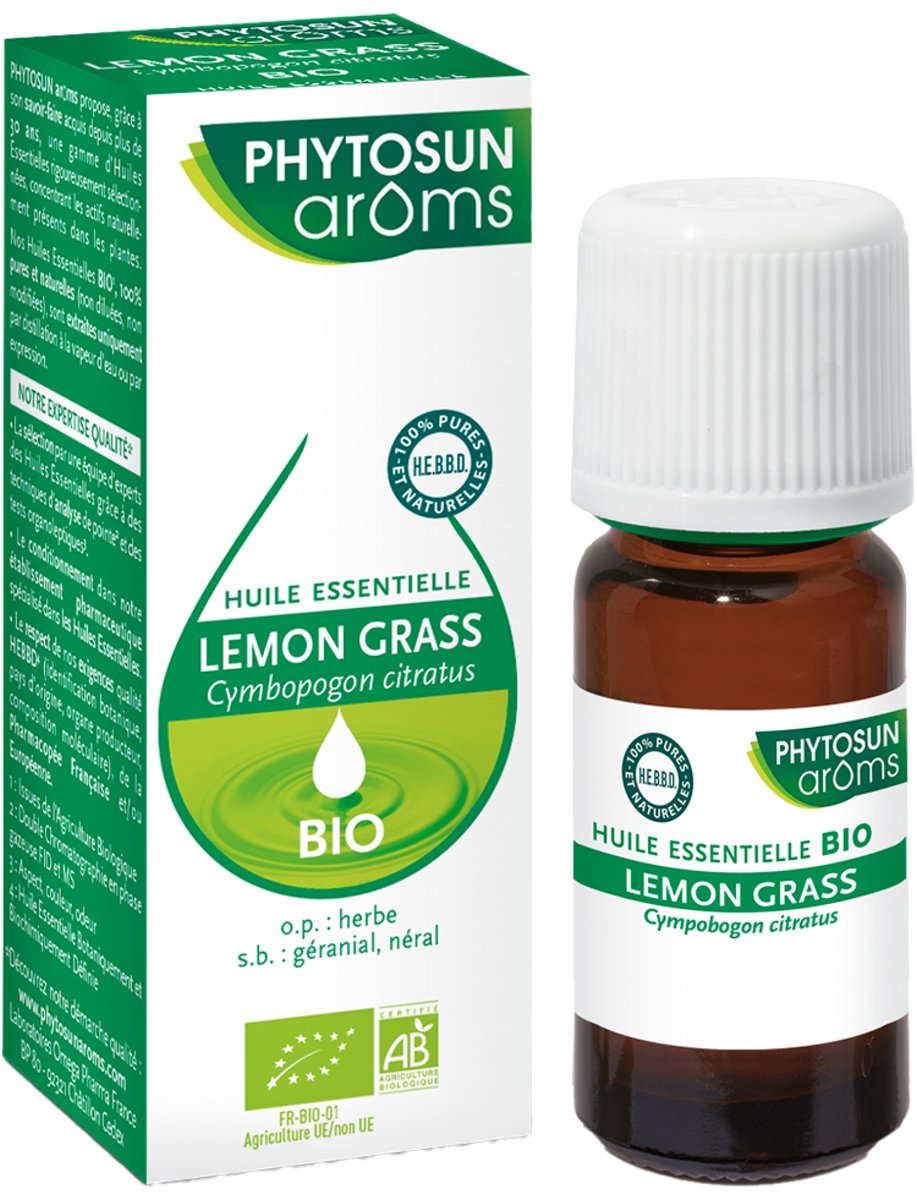 Phytosun Arôms Citroengras Etherische Olie (Cymbopogon Citratus) Biologisch 10 ml
