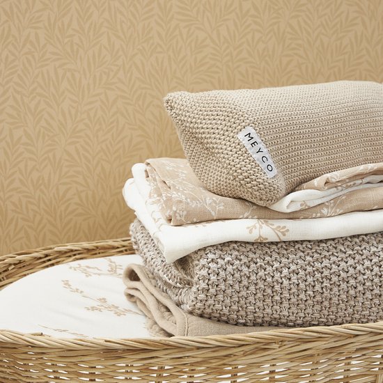 Meyco Baby Branches hydrofiele doeken - 3-pack - sand - 70x70cm — afbeelding 4
