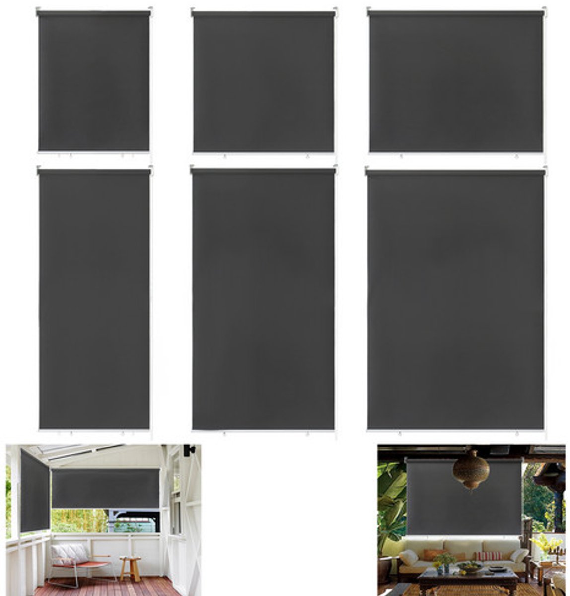 100 x 240 CM Rolgordijn voor buiten, verticaal zonnescherm, balkonrolgordijn, , balkonluif