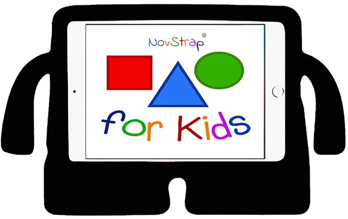 Tablethoes Geschikt voor: iPad Mini 6 / Mini 7 - 8.3 inch (A17 Pro 2024) - Kids Proof Cover Kinderhoes Hoes voor Kinderen - zwart