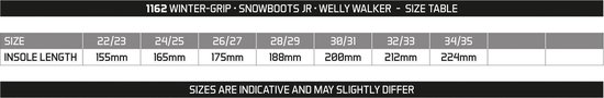 Winter-grip Snowboots Jr - Welly Walker - Zwart/Grijs - 34/35 - Winter-grip