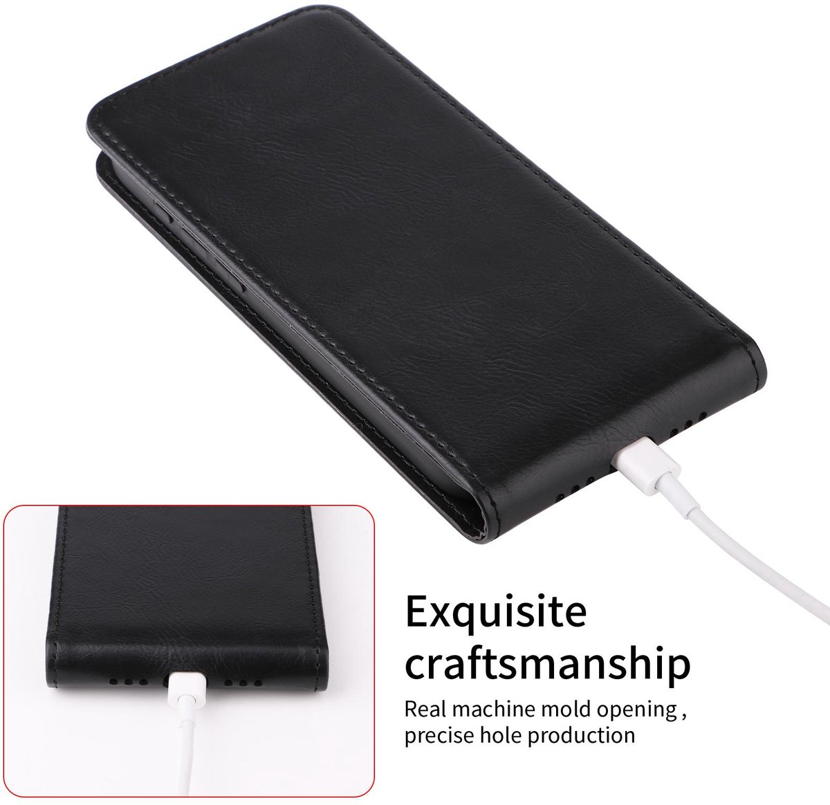 Étui Portefeuille Flip Cover En Cuir PU Pour Honor 9 (Huawei) - Avec Poche Pour Cartes