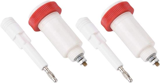 10 Stuks P3002 4mm Vernikkelde Bananenstekkers - Stapelbare Luidspreker Connectors Rood/Zwart