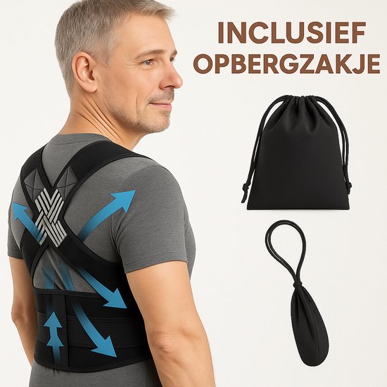 Verstelbare Rug Houding Corrector voor Mannen en Vrouwen Rug Correctie ...
