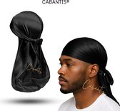Cabantis® Durag voor Waves – Premium Silky Hoofddoek – Comfortabel & Ademend – Unisex – Zwart