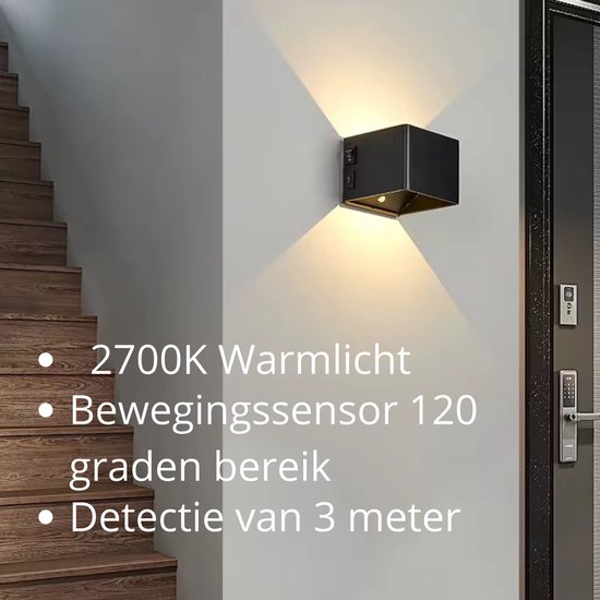 Wandlamp Bewegingssensor Binnen Draadloos