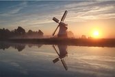 Canvas Schilderij Hollandse Windmolen