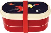 Bentobox / Lunchbox Space Age - Raket - Ruimte