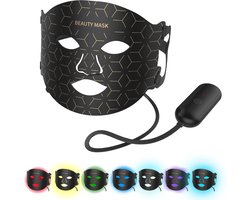 AVOID® LED Gezichtsmasker met Infraroodtherapie – Collageen Lichttherapie Masker tegen Acne, Rimpels & Huidveroudering – Draadloos & Oplaadbaar – 7 Kleurinstellingen