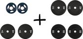 Gym Masters Bumper Plates voordeelset (75 kg) – 2,5 / 5 / 10 / 20 kg (50 mm) halterschijven - bumper plate - bumper plates 50mm - bumperplate