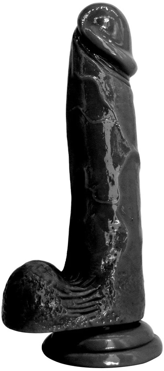 Goedkoopste Bang It Real Dildo No. 8 Met Ballen Zwart