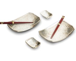 Sushi Set | HIKARI | Japanse Sushi Servies Set | 6-Delig | 2 Persoons | In Geschenkdoos