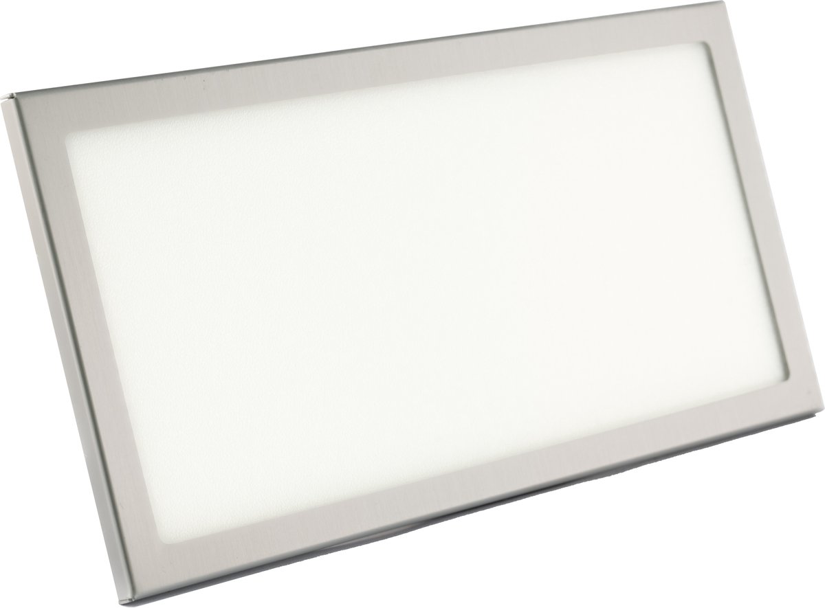 Hollex LED Paneel 12V zilver alum. 200x100mm ww