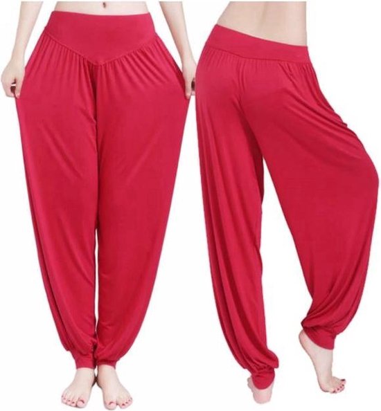 Rood/Roze Harembroek - Chillbroek - Chillpants - Harem broek - Rood - Maat XL (valt als een L) - Yogabroek - Baggy broek - Boho - Valt klein - CHPN van Merkloos — afbeelding 2