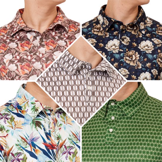 Func Factory mannen Polo Zig Zag groen maat XXL van Func Factory — afbeelding 5