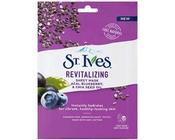 St. Ives Gezichtsmasker - Korean Gezichtsmasker | 1x 25g - Acai , Blauwe Bes en Chiazaadolie | Instant Hydratatie - Levendig en Gezond Uitziende Huid