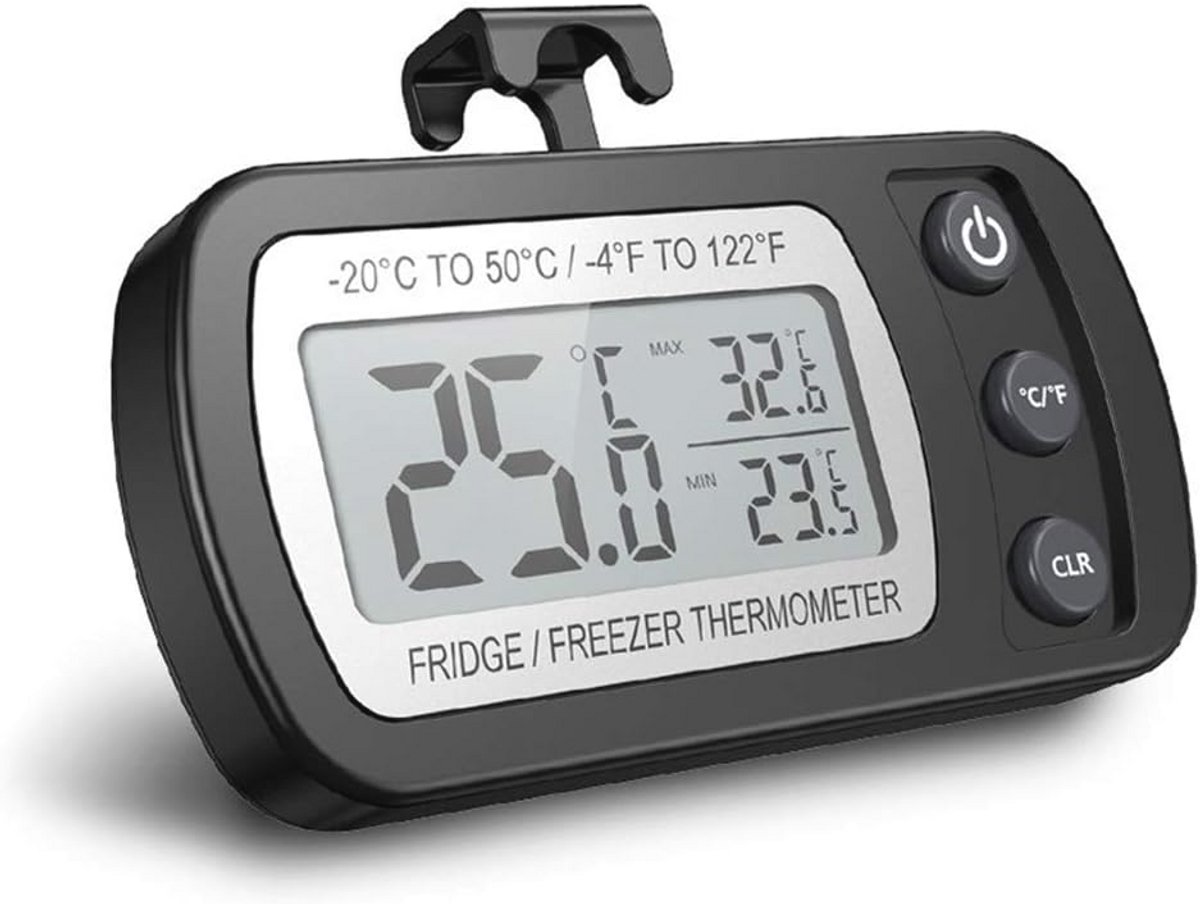 Digitale Waterdichte Koelkastthermometer met Groot LCD-Display voor Binnen en Buiten