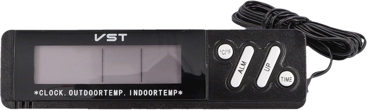 Digitale thermometer voor binnen en buiten met tijd- en wekkerfunctie