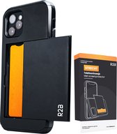 R2B Hoesje geschikt voor iPhone 15 Pro met Pasjeshouder - 3 Pasjes - Screenprotector - Telefoonhoesjes - Gsm Hoesje geschikt voor iPhone 15 Pro - Phone Case - Model Utrecht