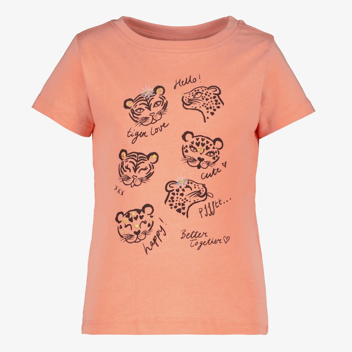 TwoDay meisjes T-shirt met panters roze - Maat 92