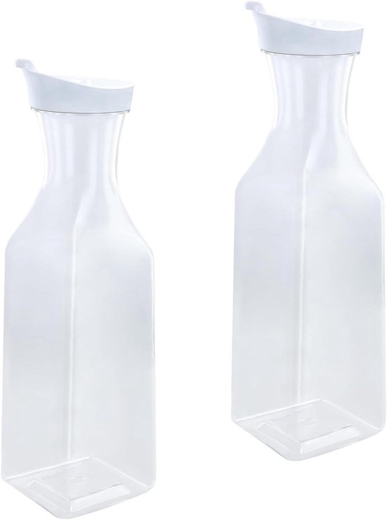 2 liter glazen karaf met deksel - waterkaraf met koeling voor doe-het