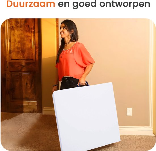 Goliving Inklapbare Tafel - Klaptafel - Campingtafel - Vouwtafel Buiten - Weerbestendig - 122 x 60 x 74 cm - Wit van Goliving — afbeelding 3