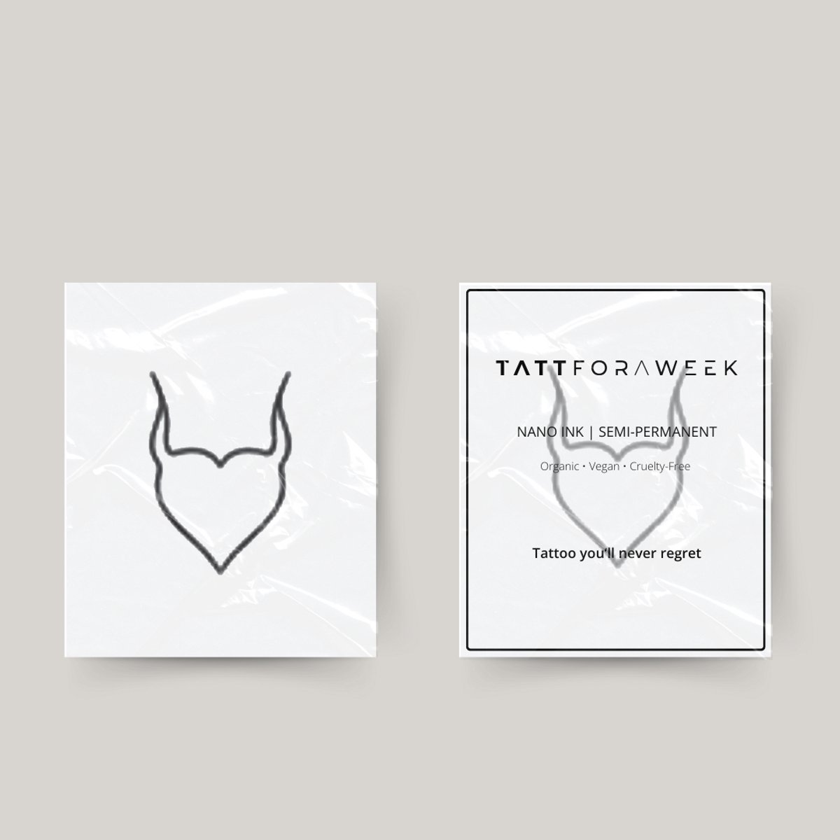 Tijdelijke tattoo duivelshart | Neptattoo volwassenen | Tijdelijke tattoo voor volwassenen | Temporary tattoo | Plaktattoos voor volwassenen | Neptattoos | Probeer zorgeloos een tattoo | tattforaweek