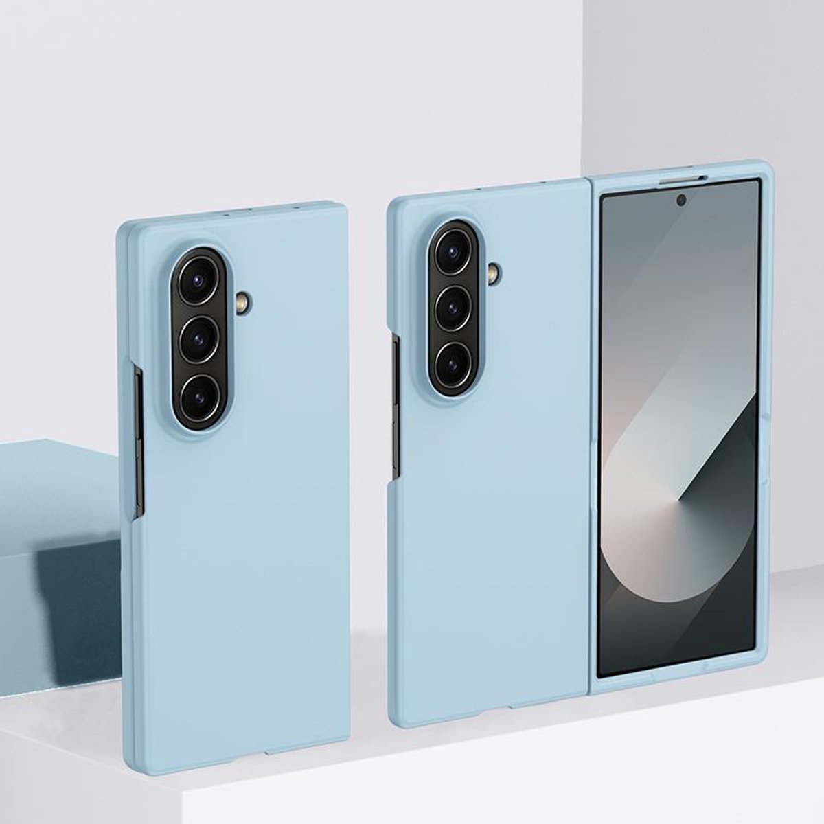 Mobigear Hoesje geschikt voor Samsung Galaxy Z Fold 7 Telefoonhoesje Hardcase | Mobigear Colors Backcover | Galaxy Z Fold 7 Case | Back Cover - Blauw