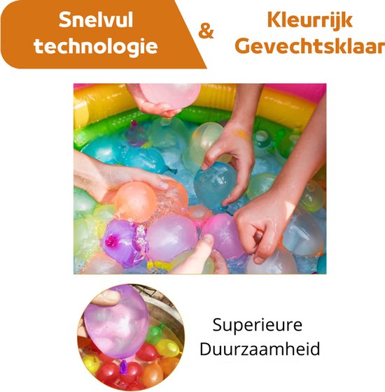 Lot De 666 Ballons à Eau Auto-Scellants - Remplissage Rapide Au Robinet, Couleurs Vives, Parfait Pour Batailles D'Eau Et Fêtes D'Été Ballons Eau