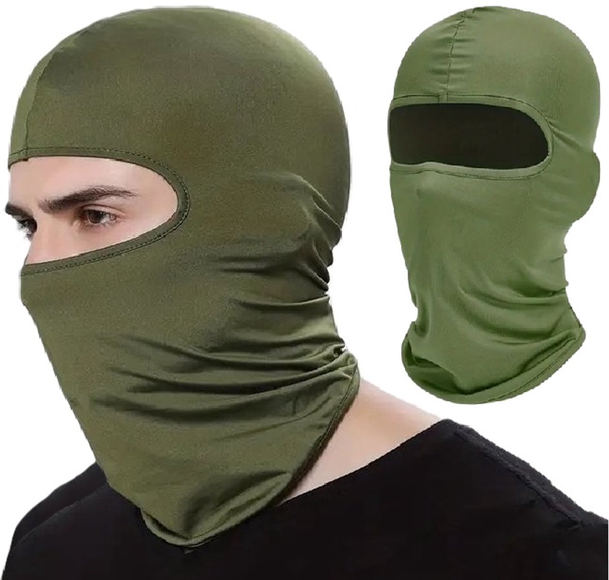 Balaclava Multiuse Bivakmuts I Nekwarmer I Bivak I Gezichtsmasker I Motormuts I Donker Groen