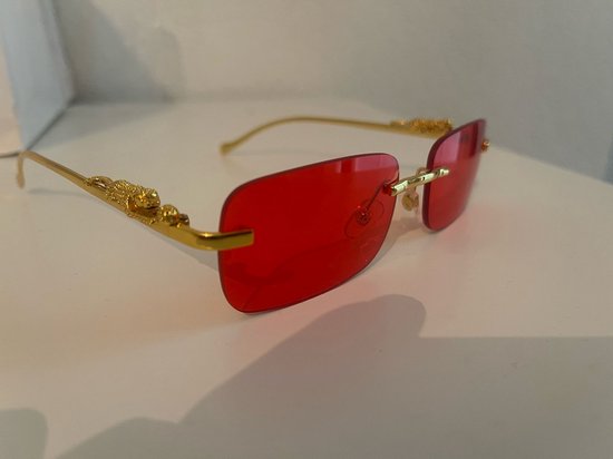 Lgeura® Randloze Zonnebril - Mode Rood (UV400) - Unisex - Perfect voor Zomer & Buitenactiviteiten - man -vrouw - Rood - zomer van Merkloos — afbeelding 4