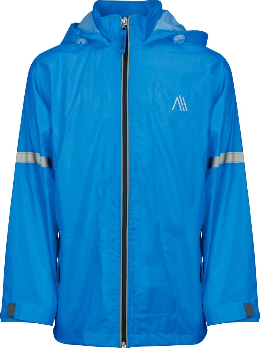 Ralka Waterdichte Regenjas voor Kinderen - Reflectie - Blauw - Maat 176