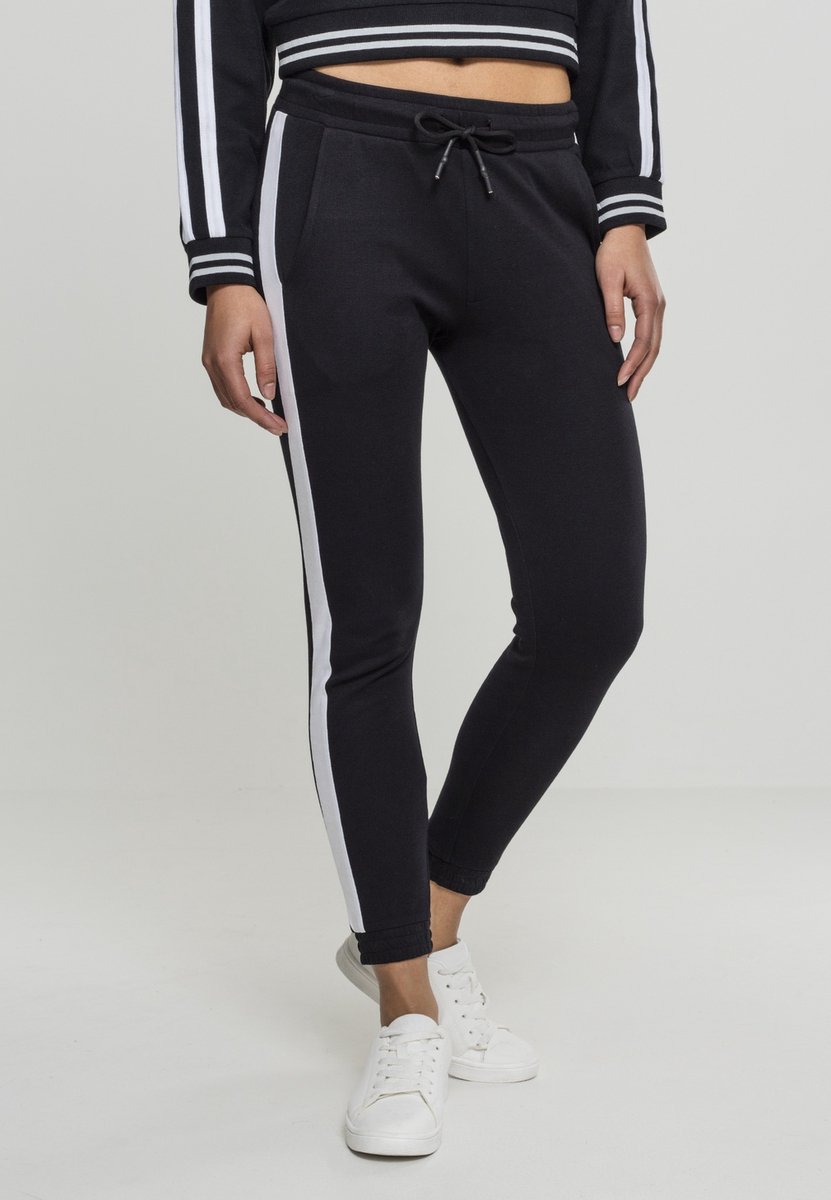 Urban Classics Interlock Dames joggingbroek S Zwart