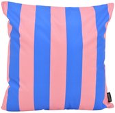 Streep Blauw/Roze Kussenhoes | 45 x 45 cm | Katoen/Polyester