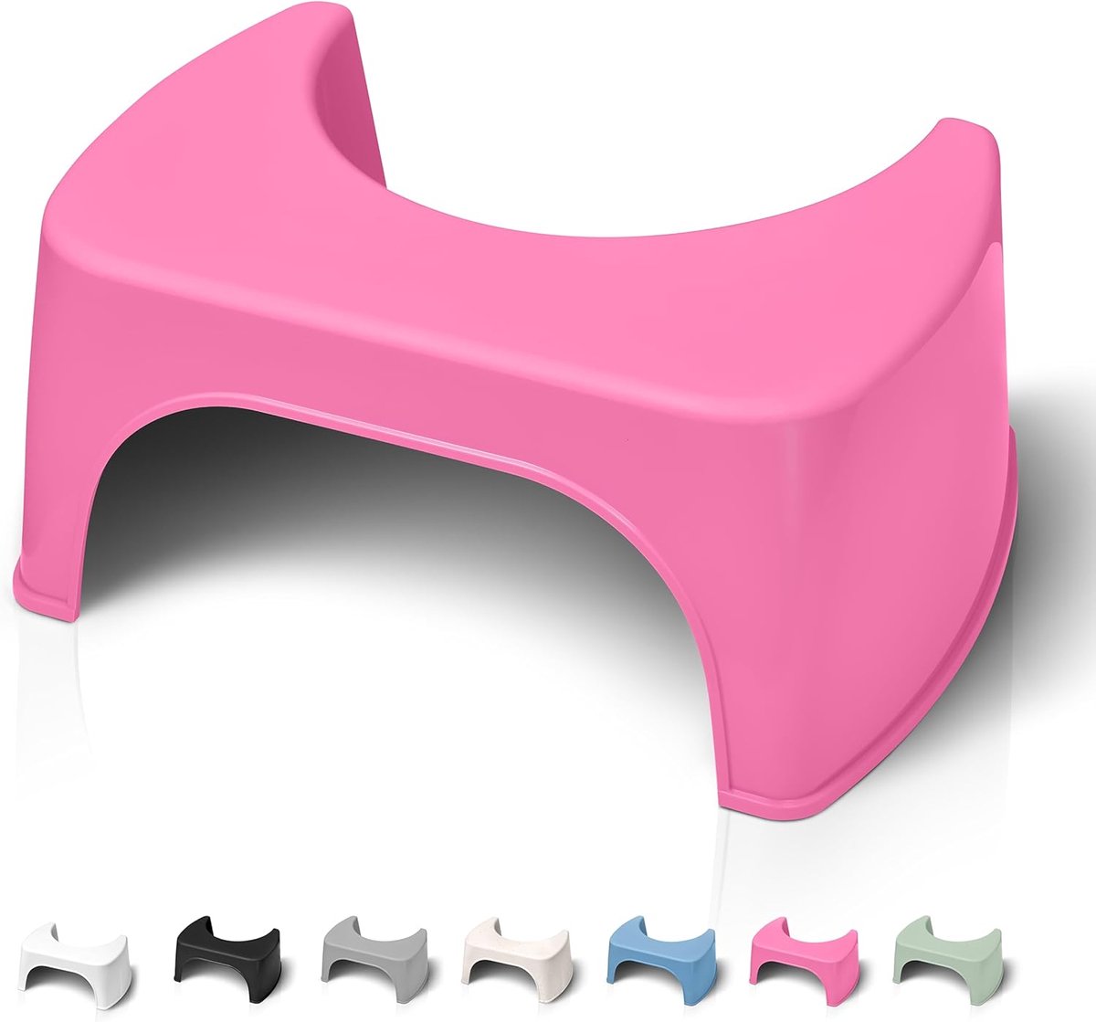 Toiletkruk Roze - Toiletkruk voor volwassenen - Gemaakt van gerecycled plastic - Toiletkruk Gemaakt in Frankrijk - Maakt gehurkte positie mogelijk Anti-constipatie - Squatty Poepkruk