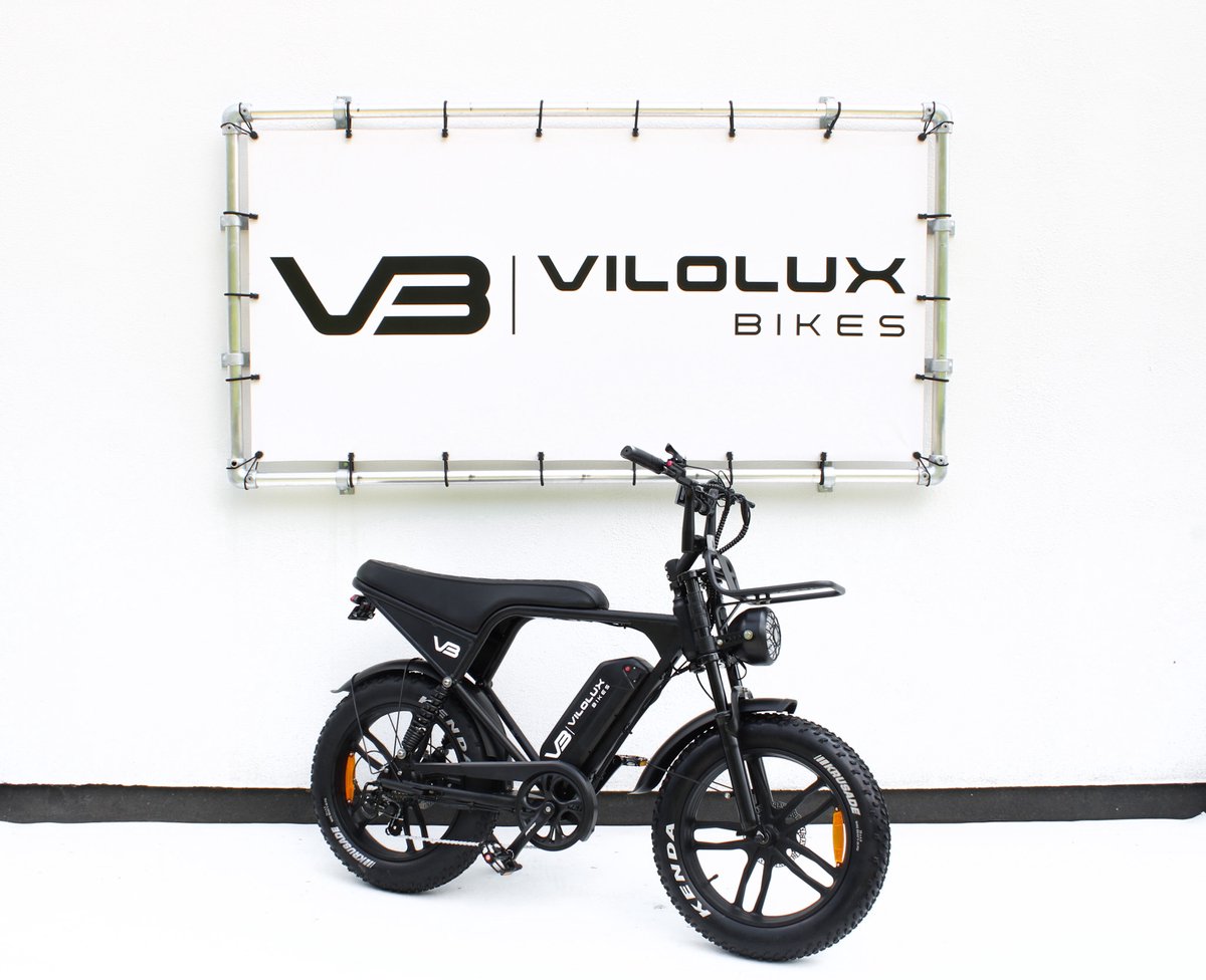 Bol.com Vilolux Fatbike electrisch - Fatbike C80 Pro - ZWART - Verlengd zadel - voorrek - Legaal - Rijklaar - Niet opvoerbare fa... aanbieding