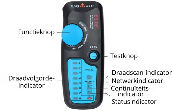 Velleman VTTEST11N Kabeltester en kabelzoeker