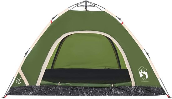 vidaXL - Tent - 4-persoons - snelontgrendeling - groen van Vidaxl — afbeelding 5