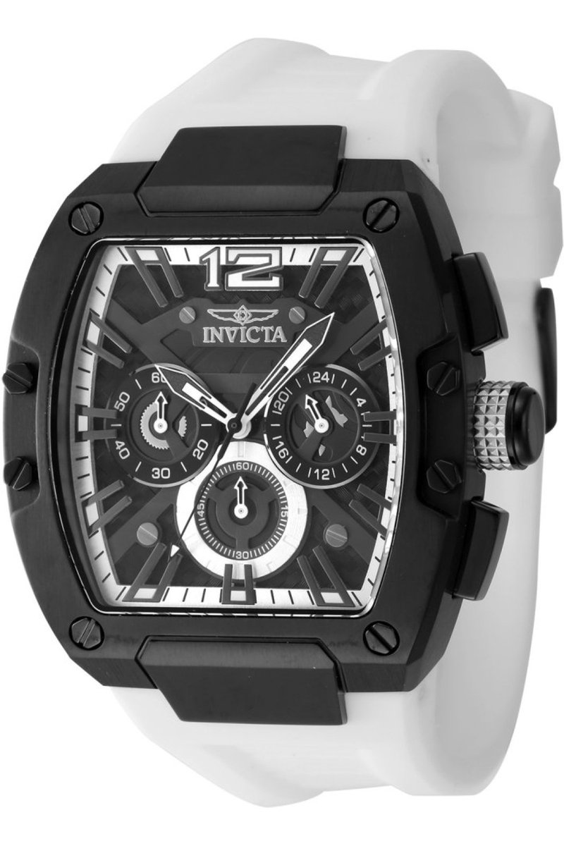 Invicta Invicta Racing 48477 Heren Horloge - Waterdicht - Analoog - Quartz Uurwerk - Roestvrij Staal met zwarte Wijzerplaat - 43mm
