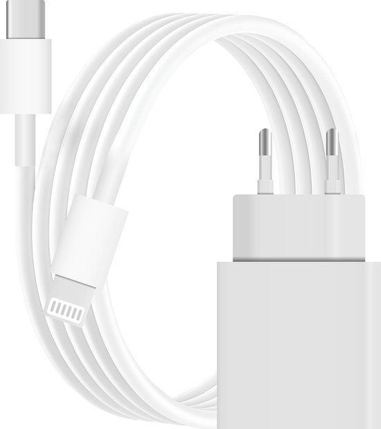 20W iPhone iPad snellader met 2m ex...