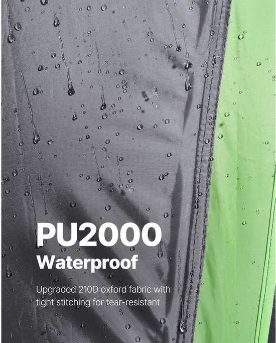 Pickup/Prattent, voor 1,60 - 1,80 m, 2 - 3 Personen, Waterdicht PU2000 mm, Uitschuifbare Luifel, voor Kampeeravonturen van Merkloos — afbeelding 5