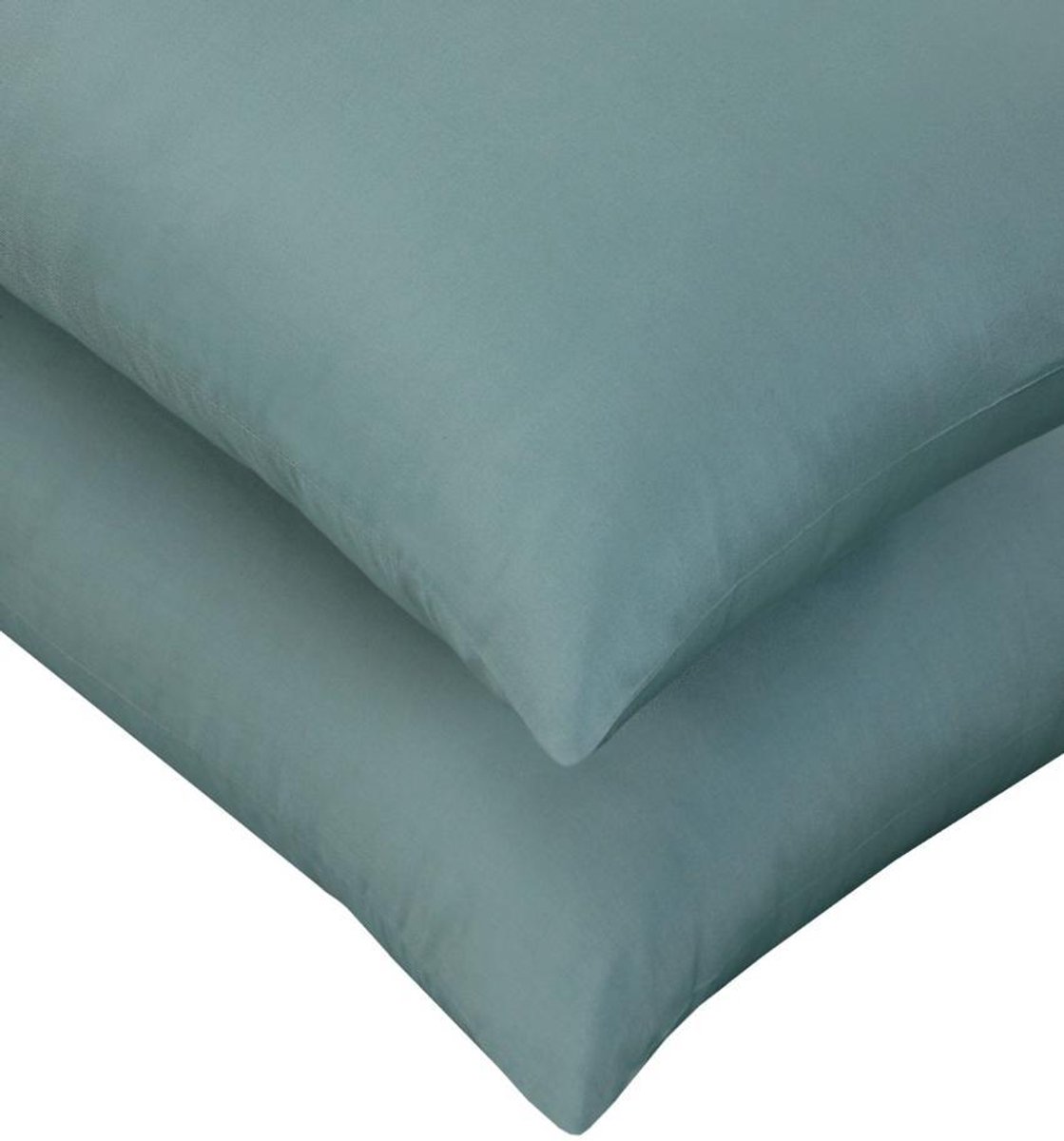 SweetSleeping Kussenslopen Set van 2x stuks - 60 x 70cm - Turqouise - 100% Katoen - Antiallergisch - Ademend - Kussensloop
