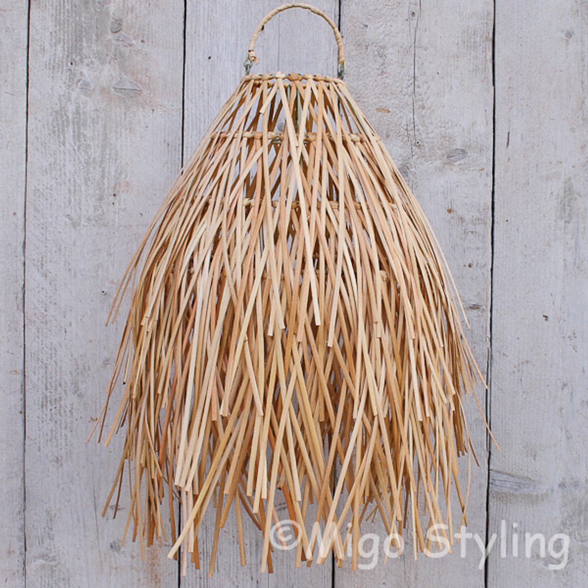 Migo Styling - Hanglamp - Raffia - Naturel - Dia 50 cm - Met Lampenpendel
