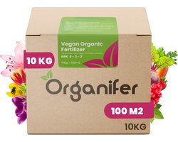 Vegan Plantaardige Meststof 3in1 (10Kg - Voor 100m2) Universele Organische Mestkorrels - Organifer