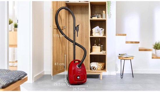 Stofzuiger Voor Harde Vloeren Bosch Stofzuiger BGD38RD1H - Zakstofzuiger 600 W - Zuigmond Voor Harde Vloeren - Rood - 10 Jaar Motorgarantie BGD38RD1H 10 Jaar Motorgarantie Hygiënefilter Harde Vloeren