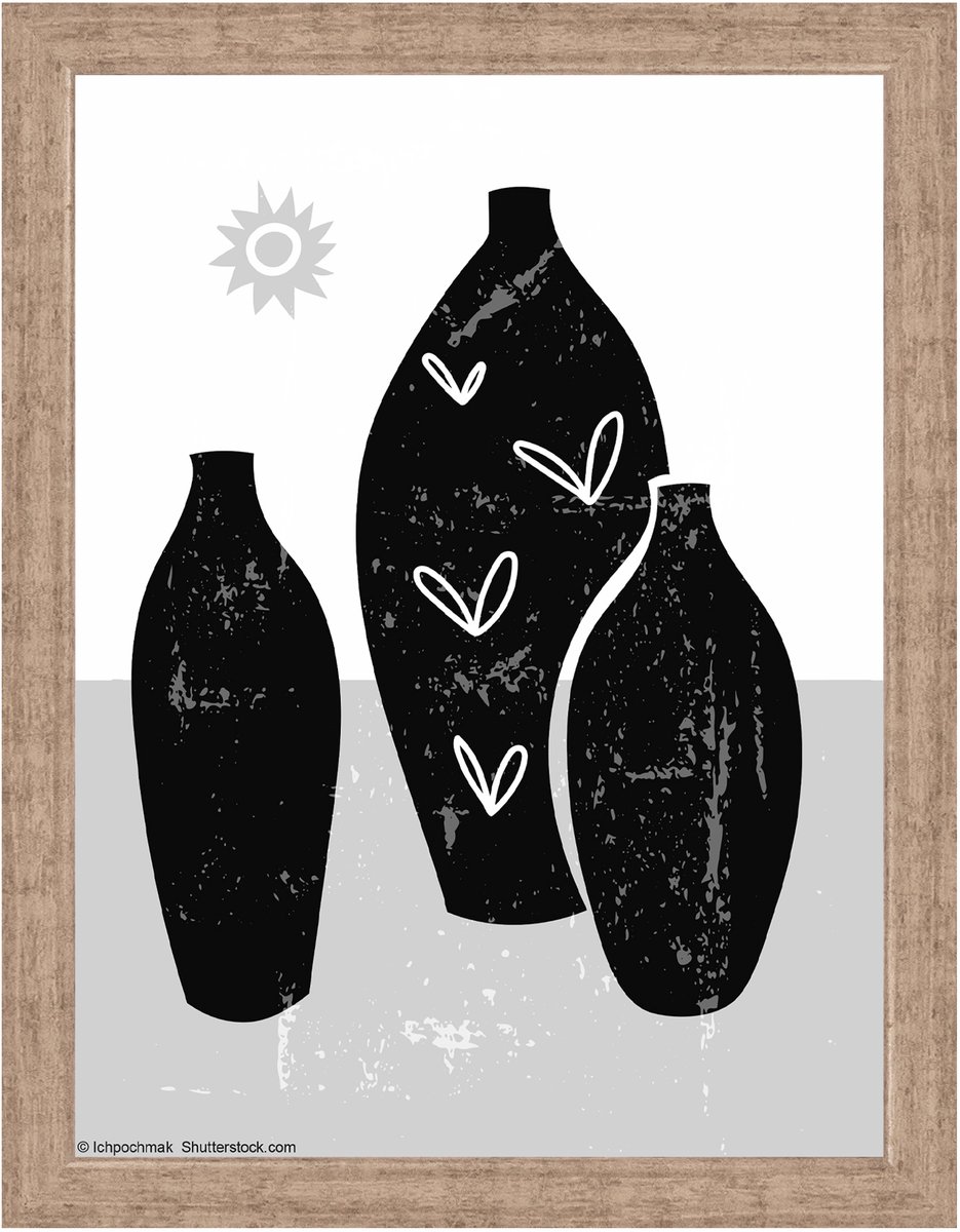 Walther Liv - Houten lijst - Fotoformaat 15x20 cm - Kunstglas - Grijs