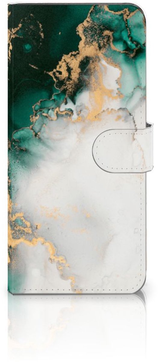 Boekhoesje voor Bookcase voor OnePlus 13 Marmer Groen