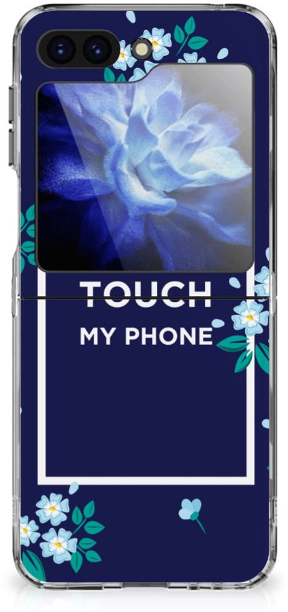 Samsung Galaxy Z Flip 6 Silicone-hoesje Flowers Blue DTMP