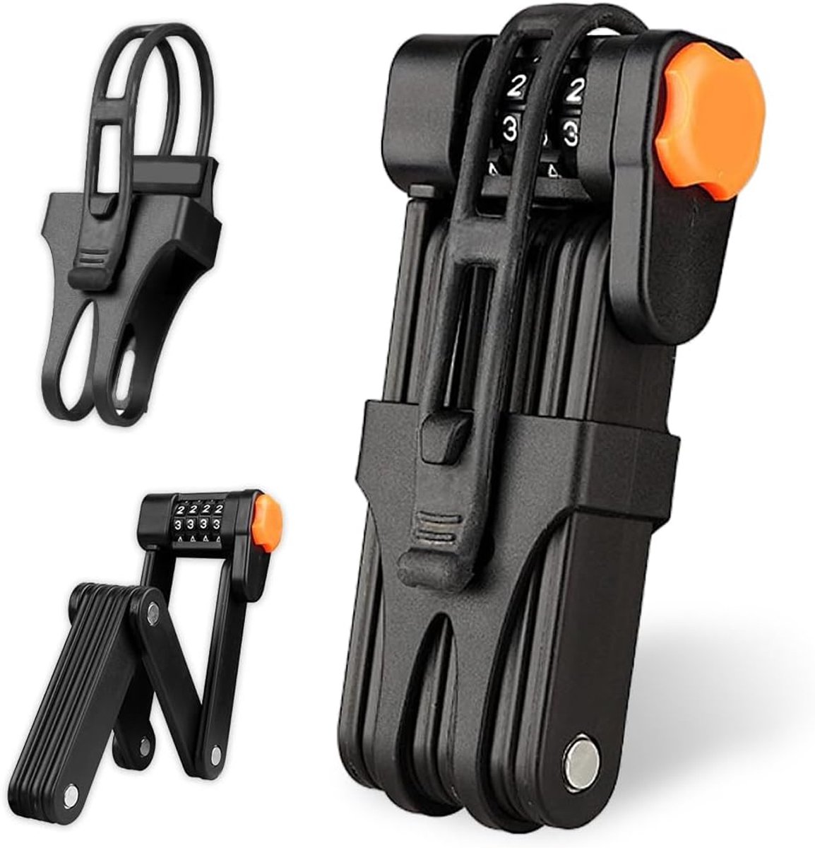 Vouwslot - Slot voor Electrische Fietsen en Fatbike - Fietsslot - Voor elk type Fiets - Met Houder